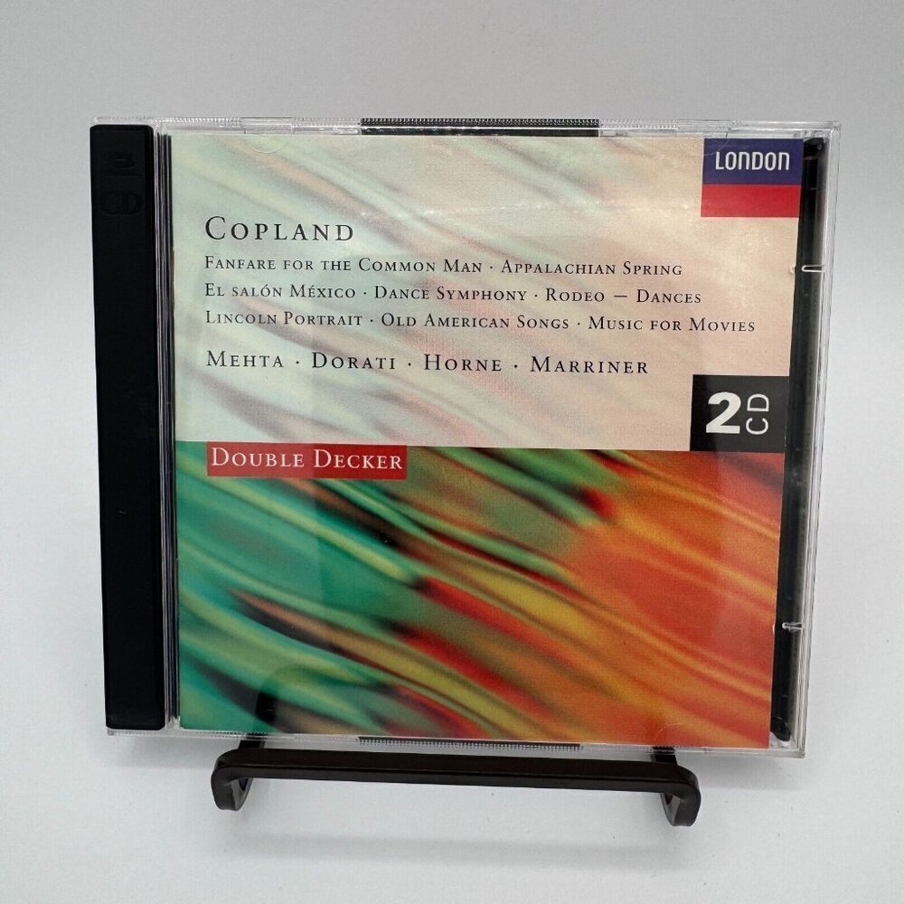 Copland – Double Decker 2-CD Set – Mehta, Dorati, Horne, Marriner – Good